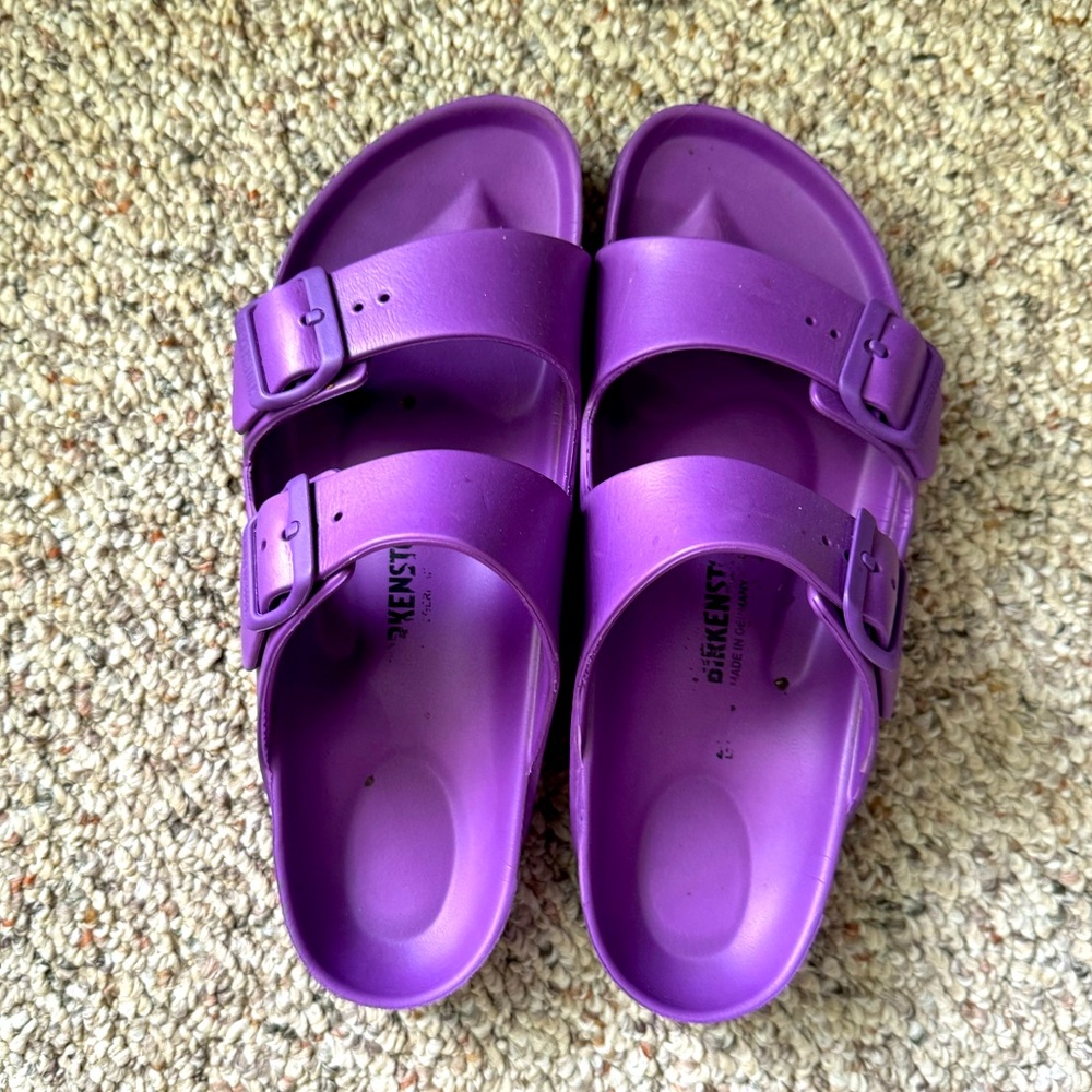 Purple Birkenstock Arizona sandals size 9